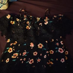 Floral off the shoulder top